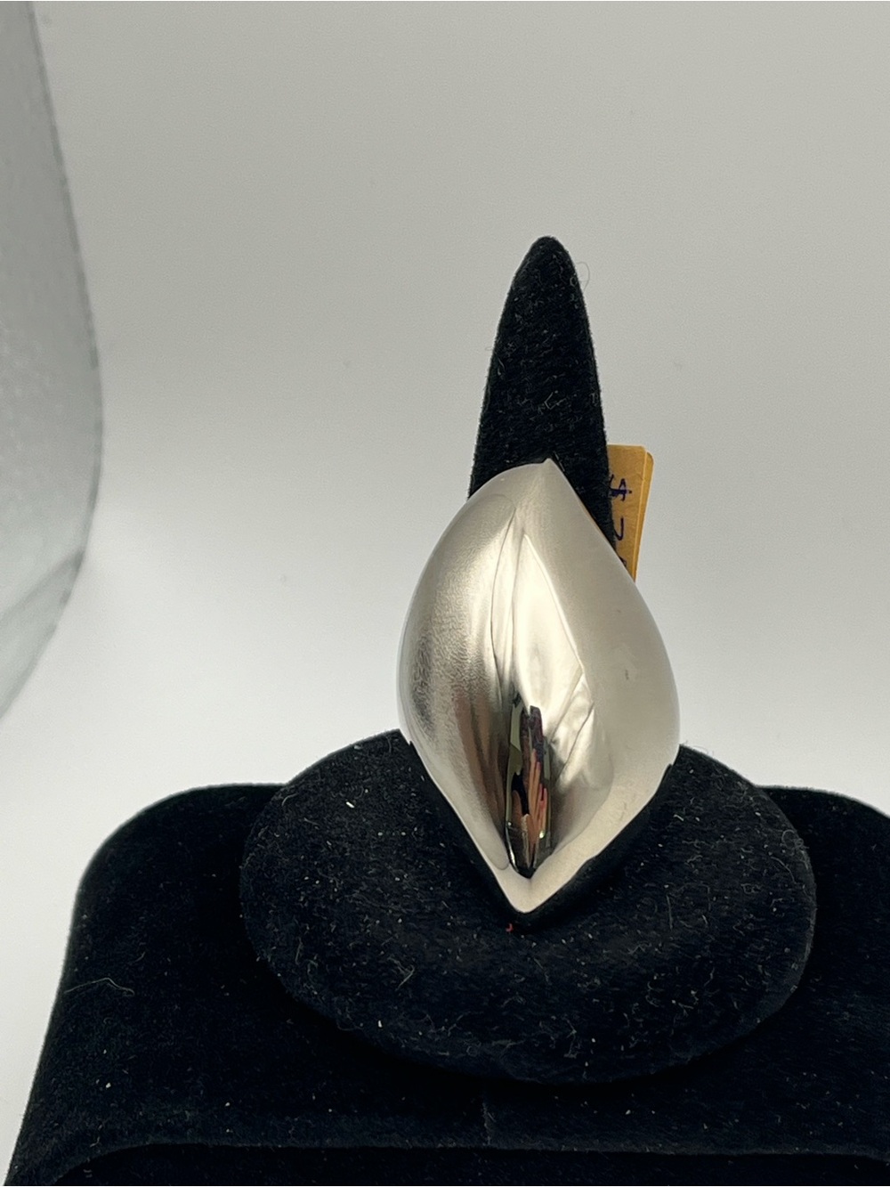 Contemporary Stainless Steel Sculpted Women's Ring Sz 7